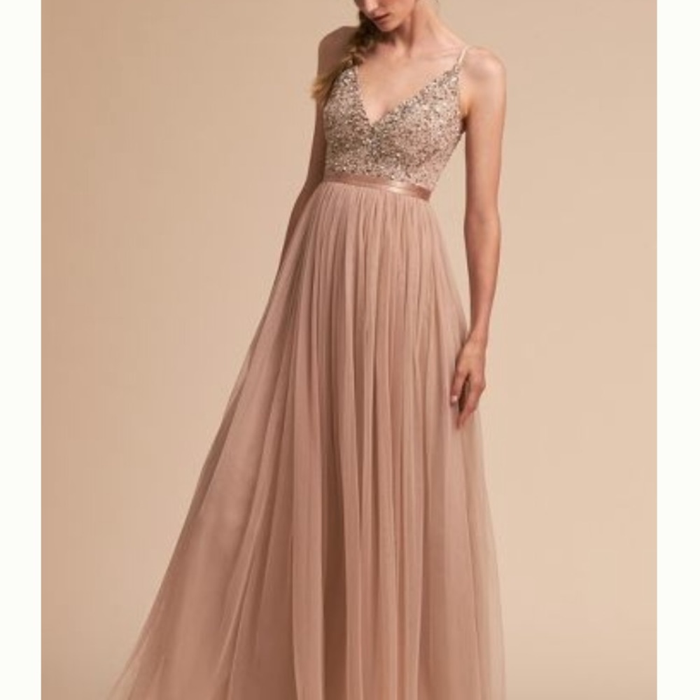 Anthropologie BHLDN “Avery Gown” in Blush
